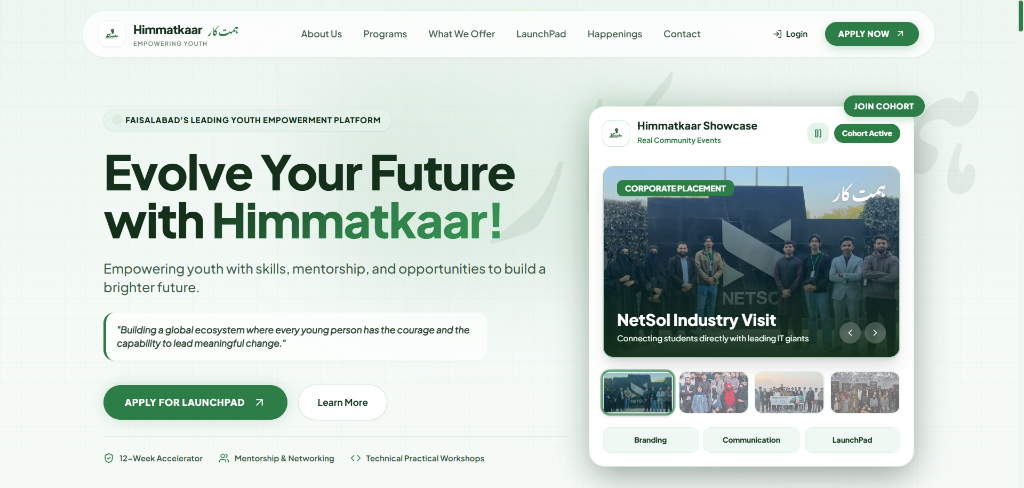 Himmatkaar Live Website Preview