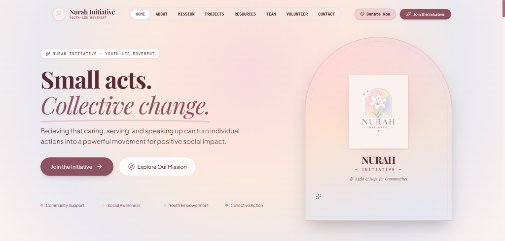 Nurah Initiative Live Website Preview